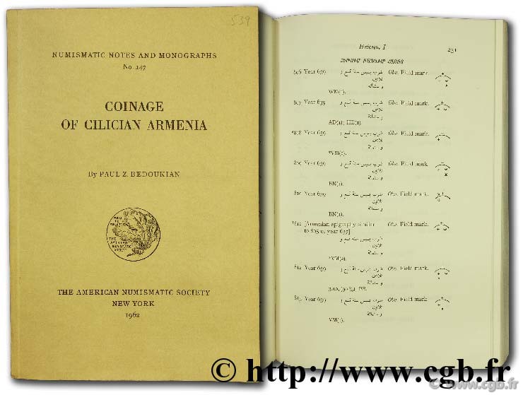 Coinage of Cilician Armenia  BEDOUKIAN P.-Z.