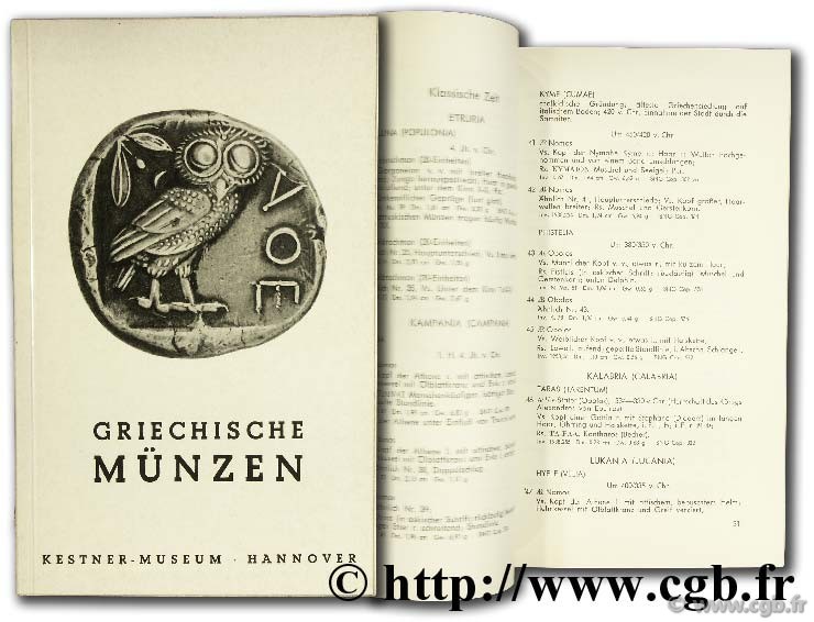 Katalogue der Münzsammlung des kestner, museums, Hannover, griechische münzen WOLDERING I.
