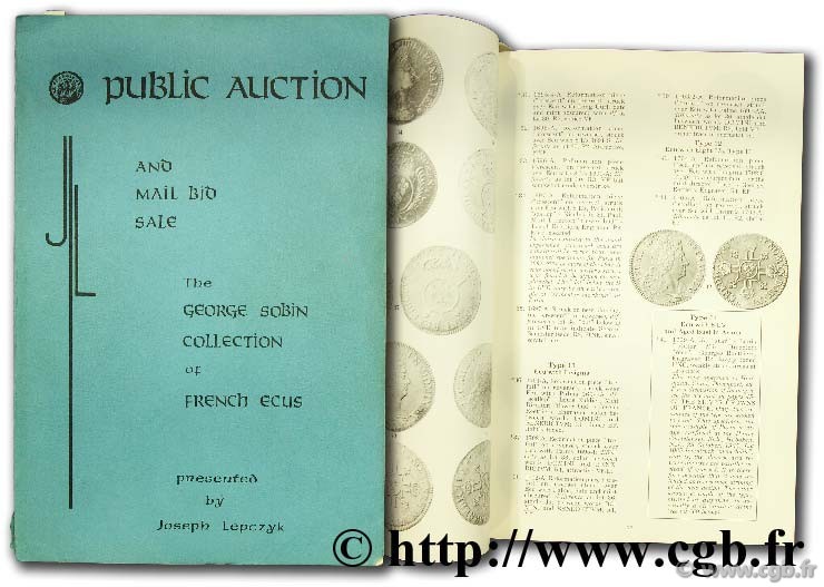 Public auction and mail big sale, The George Sobin collection of french ecus LEPCZYK J.
