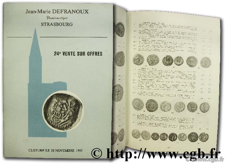 Numismatique, 24° vente sur offres DEFRANOUX J.-M.