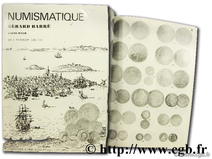 Numismatique, catalogue de monnaies à prix marqués BARRE G.