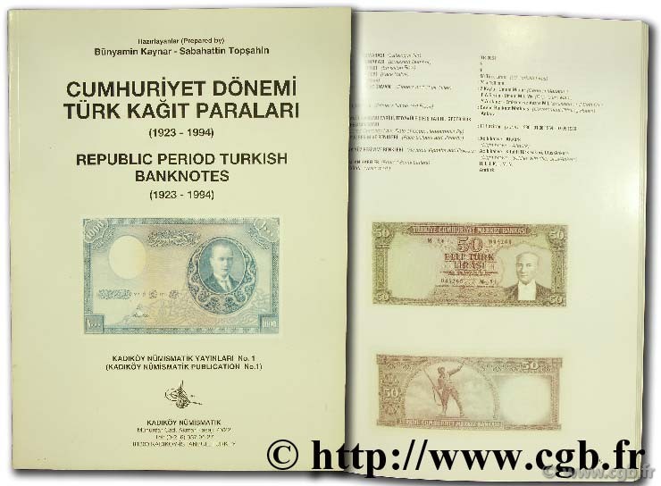 Cumhuriyet Dönemi Türk kagit Paralari / Republic period turkish banknotes (1923 - 1994) MAHRUKI C.