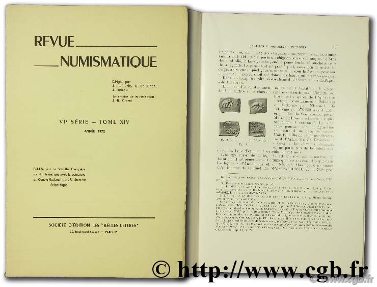 Revue numismatique 1972, VIème série  