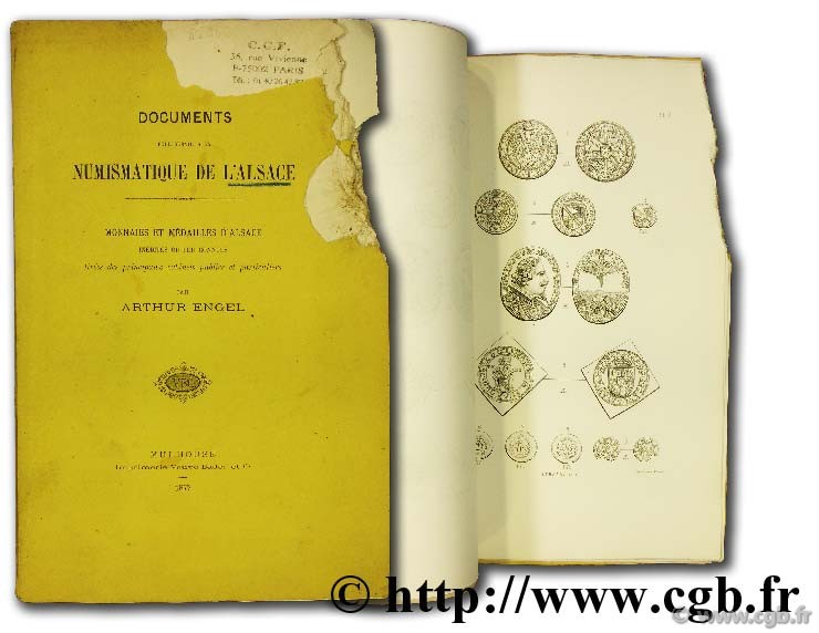 Documents pour servir à la numismatique de l Alsace ENGEL A.
