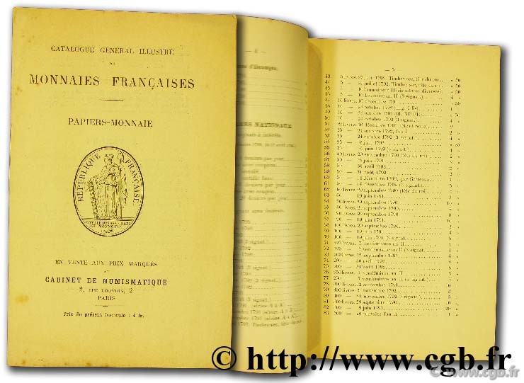 Catalogue général illustré de monnaies françaises, papiers-monnaie BOUDEAU E.