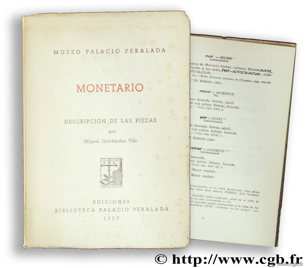Monetario, descripción de las piezas. Museo palacio Peralada GOLOBARDES VILA M.
