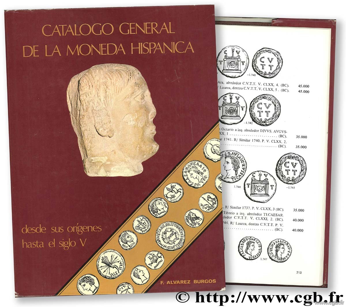 Catalogo General de la Moneda Hispanica desde sus origines hasta el siglo V ALAVREZ BURGOS F.