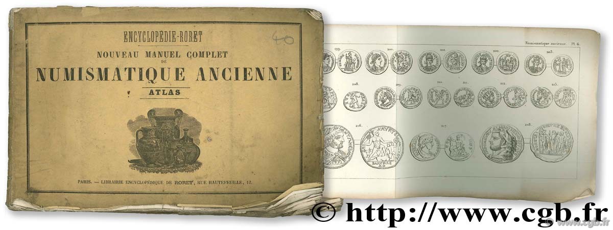 Encyclopédie Roret : nouveau manuel complet de numismatique ancienne BARTHELEMY J.-B.