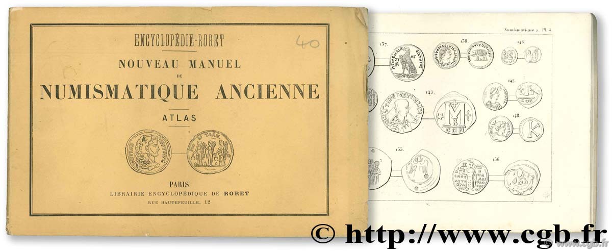 Encyclopédie Roret : nouveau manuel de numismatique ancienne BARTHELEMY J.-B.