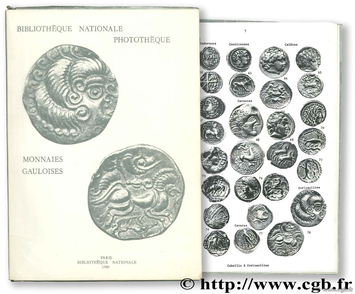 Choix de monnaies gauloises, Bibliothèque nationale photothèque PLOYART B., MAINJONET M.