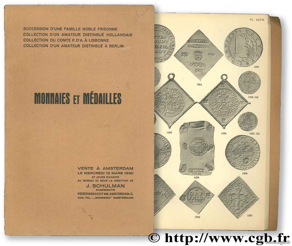 Monnaies et médailles 1930 SCHULMAN J.