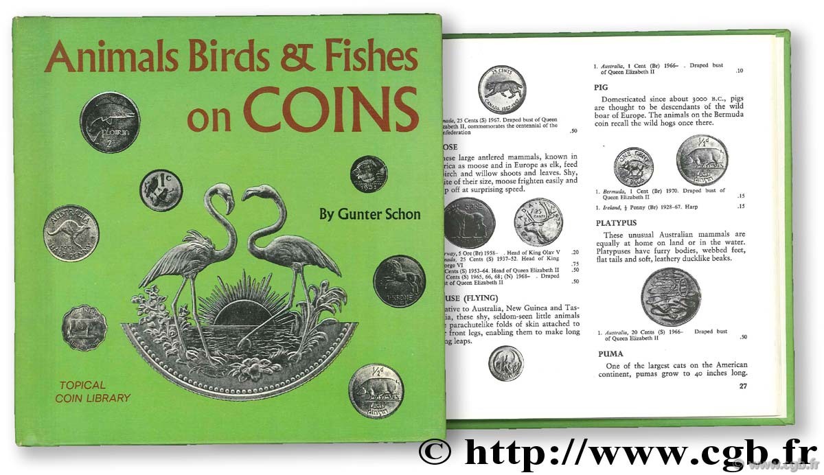 Animals Birds & Fishes on Coins SCHON G.