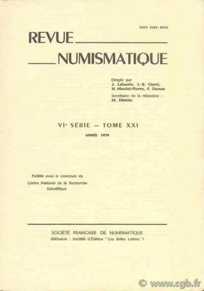 Revue Numismatique 1979, VIe série, tome XXI 
