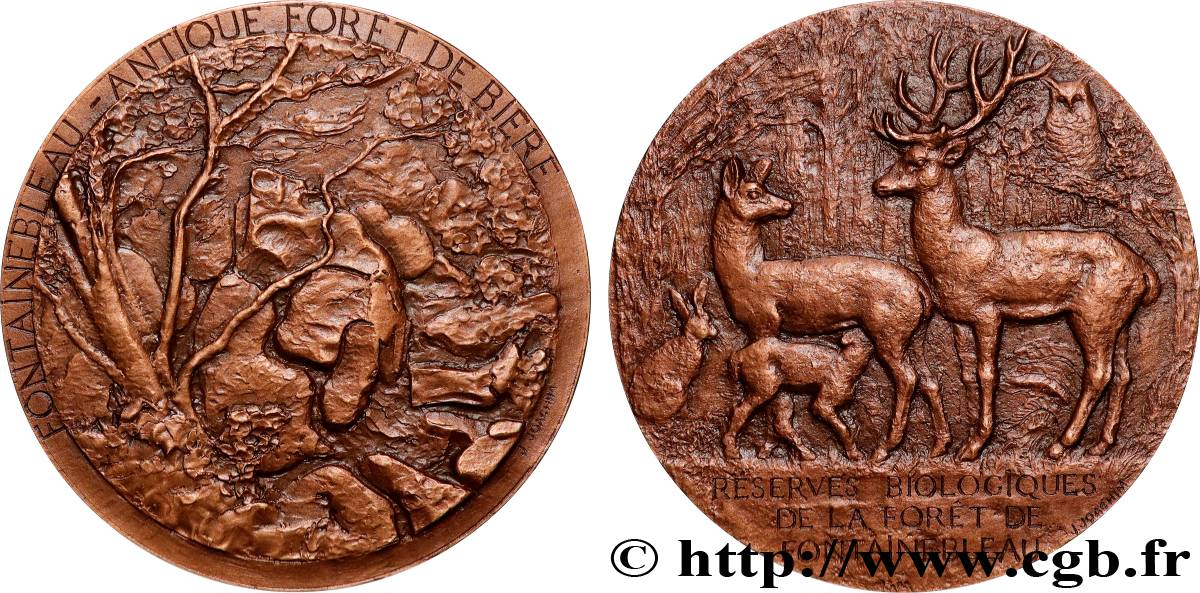 V REPUBLIC Médaille, Forêt de fontainebleau  AU