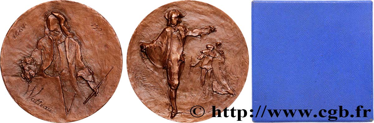 ARTISTES : GRAVEURS, PEINTRES, SCULPTEURS Médaille, Watteau VZ