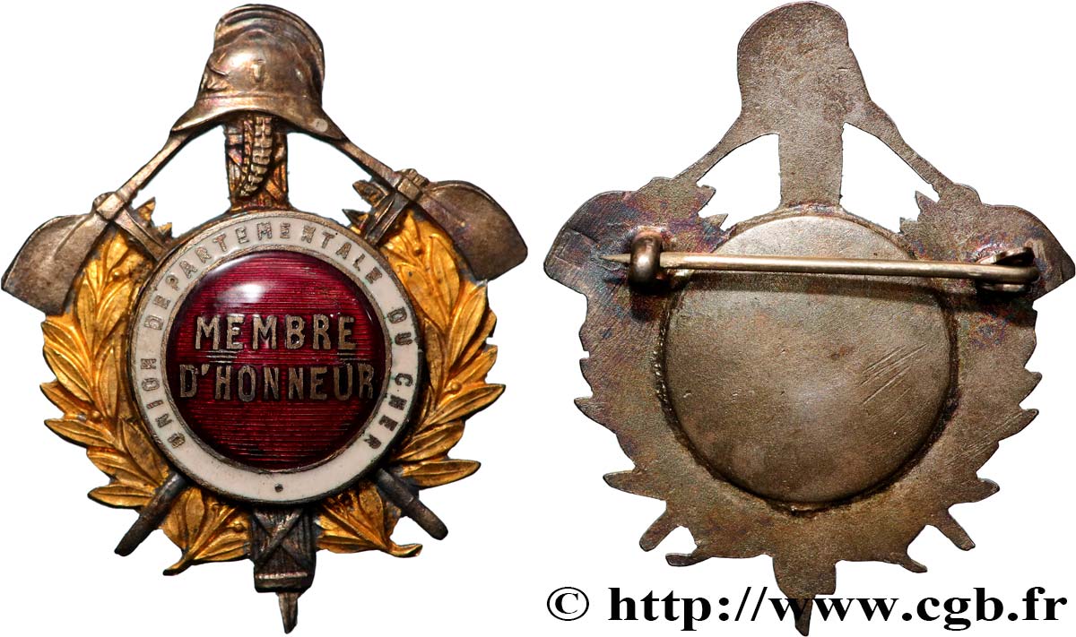QUATRIÈME RÉPUBLIQUE Insigne, Sapeur, Membre d’honneur TTB+