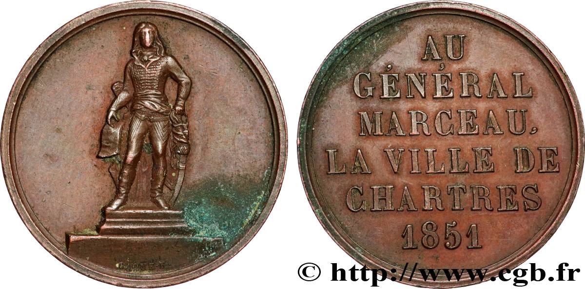 DEUXIÈME RÉPUBLIQUE Médaille, Général Marceau MBC