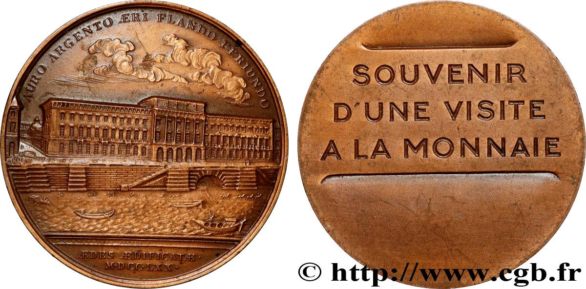 TERCERA REPUBLICA FRANCESA Médaille, Souvenir d’une visite à la Monnaie MBC+