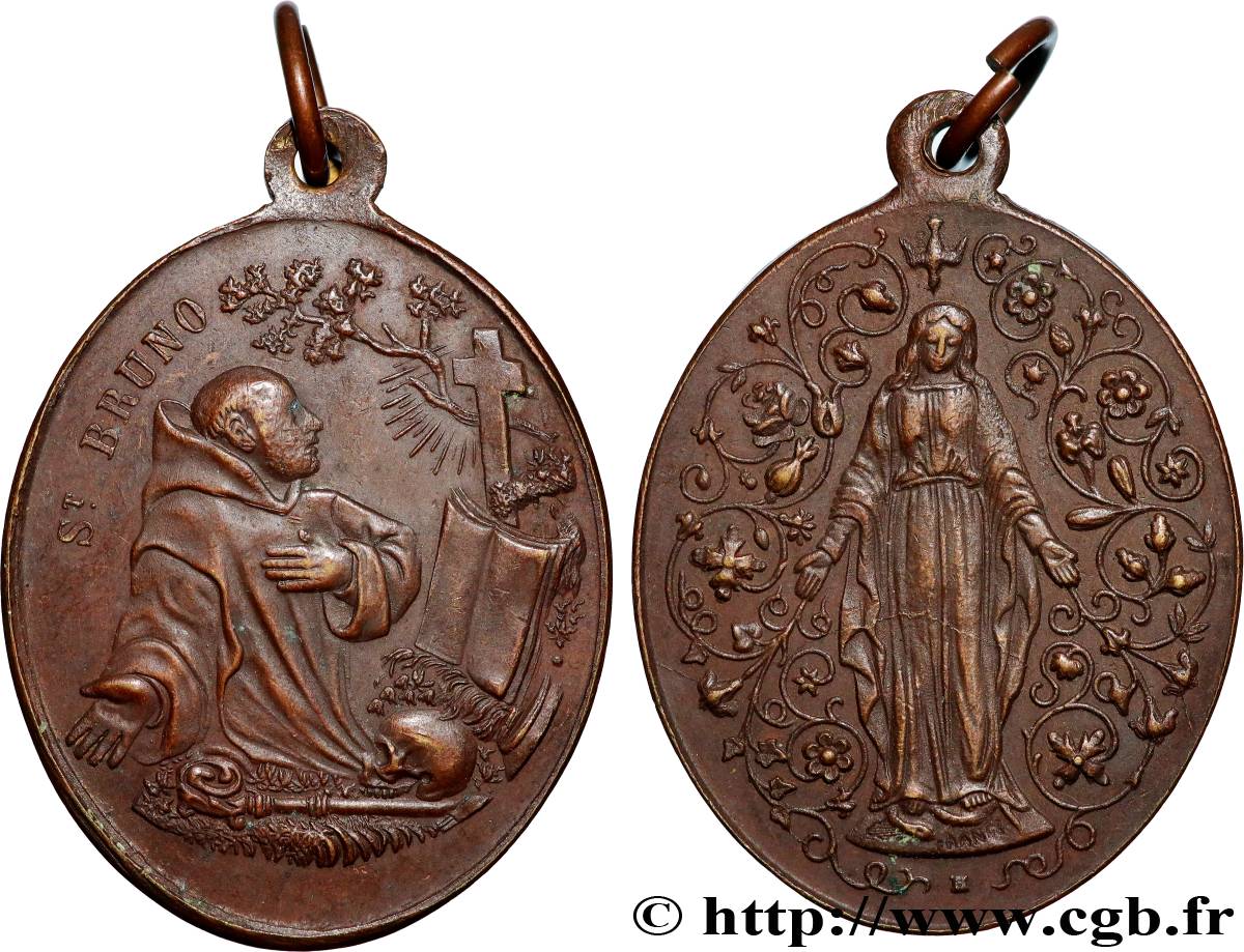 MÉDAILLES RELIGIEUSES Médaille, Saint Bruno  fVZ