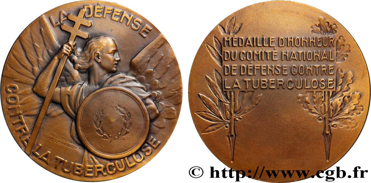 TROISIÈME RÉPUBLIQUE Médaille d’honneur, Comité national de défense contre la Tuberculose TTB+