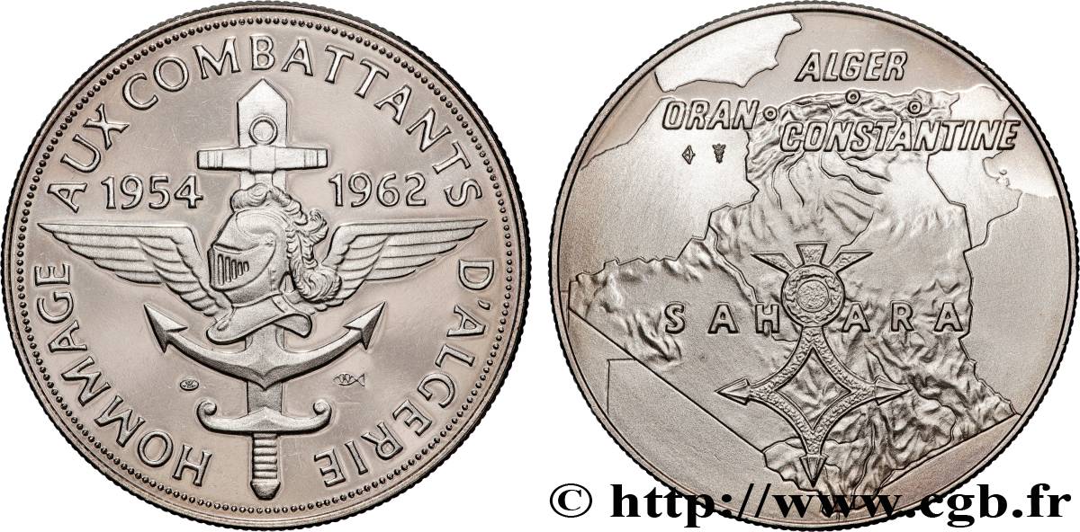 QUINTA REPUBLICA FRANCESA Médaille, Hommage aux combattants d’Algérie EBC