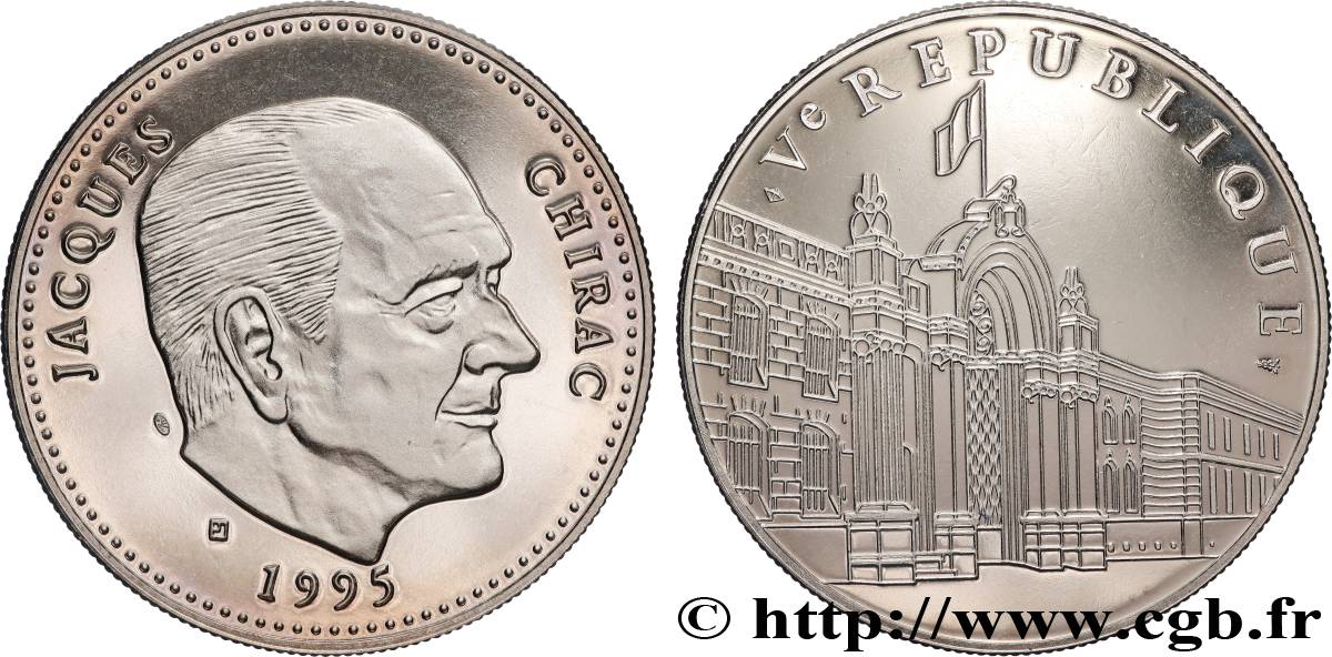V REPUBLIC Médaille, Jacques Chirac MS
