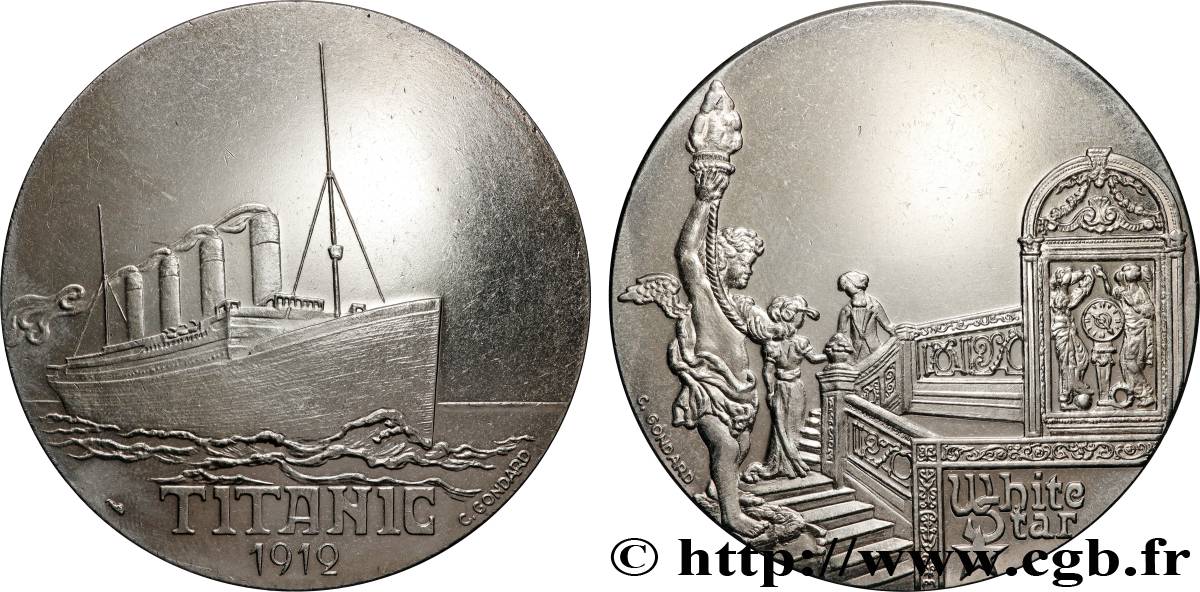 SEA AND NAVY : SHIPS AND BOATS Médaille, Paquebot Titanic SPL