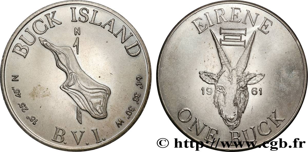 BRITISH VIRGIN ISLANDS Médaille, 1 buck AU