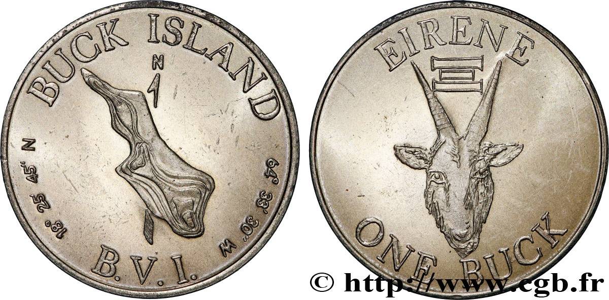 BRITISH VIRGIN ISLANDS Médaille, 1 buck AU