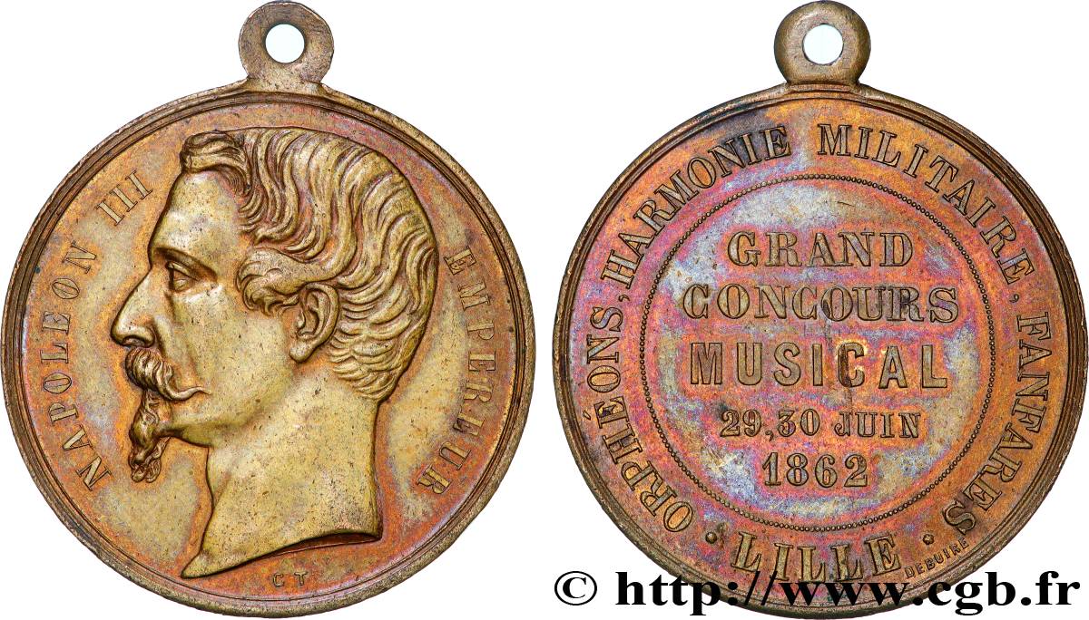 SECOND EMPIRE Médaille, Concours musical de Lille XF