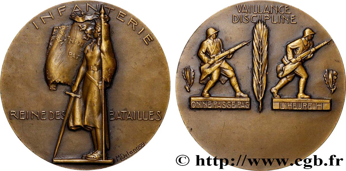 III REPUBLIC Médaille, Infanterie AU