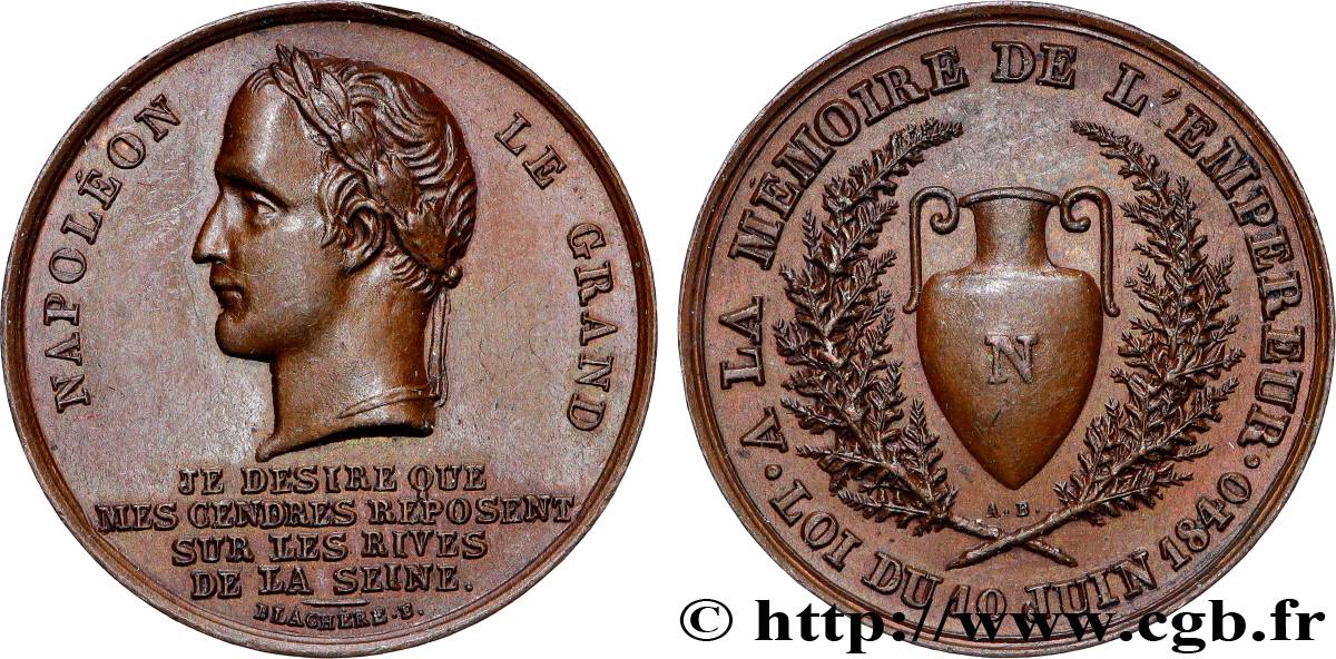 LOUIS-PHILIPPE I Médaille, Retour des cendres de Napoléon Ier AU