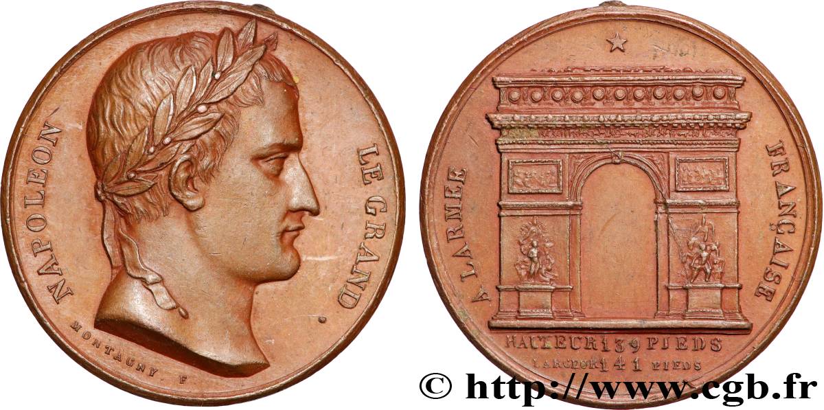 LOUIS-PHILIPPE I Médaille, Inauguration de l’Arc de Triomphe XF