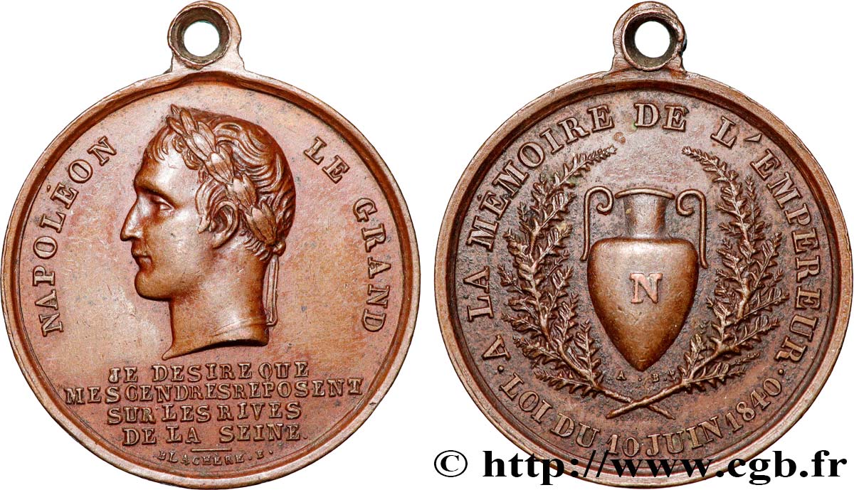 LOUIS-PHILIPPE I Médaille, Retour des cendres de Napoléon Ier AU/XF