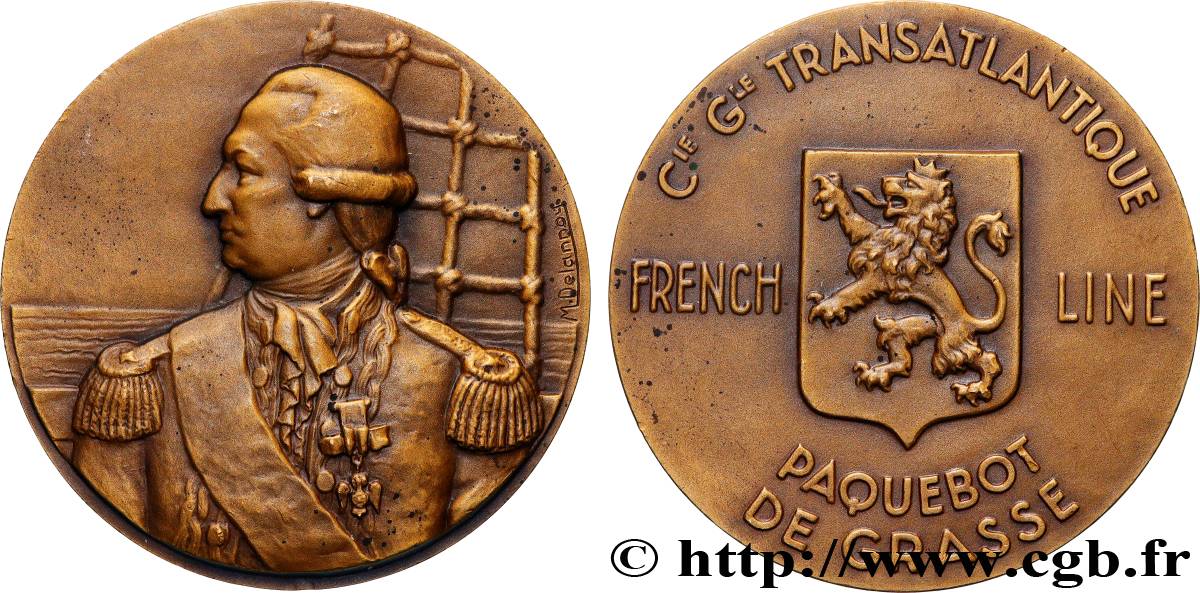 TROISIÈME RÉPUBLIQUE Médaille, Mise en service du paquebot de Grasse TTB+