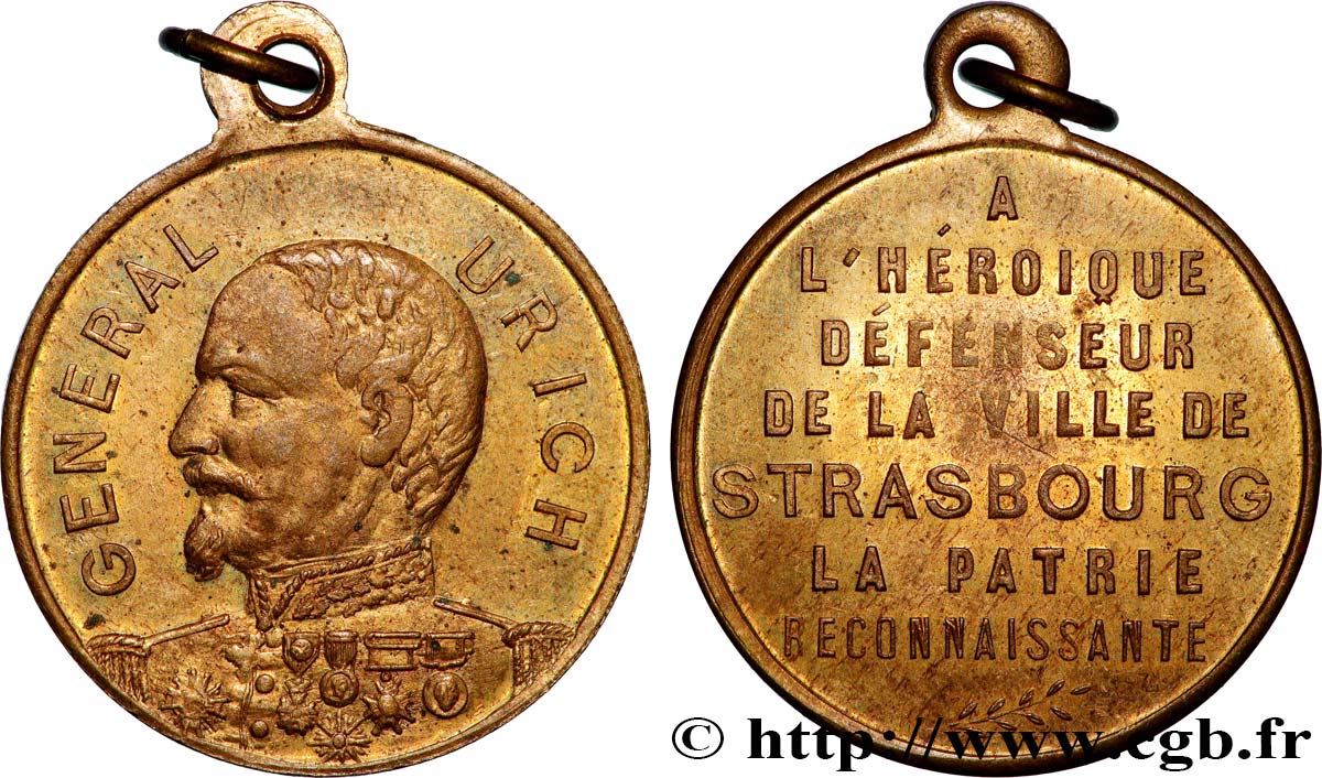 GUERRE DE 1870-1871 Médaille, Général Uhrich AU