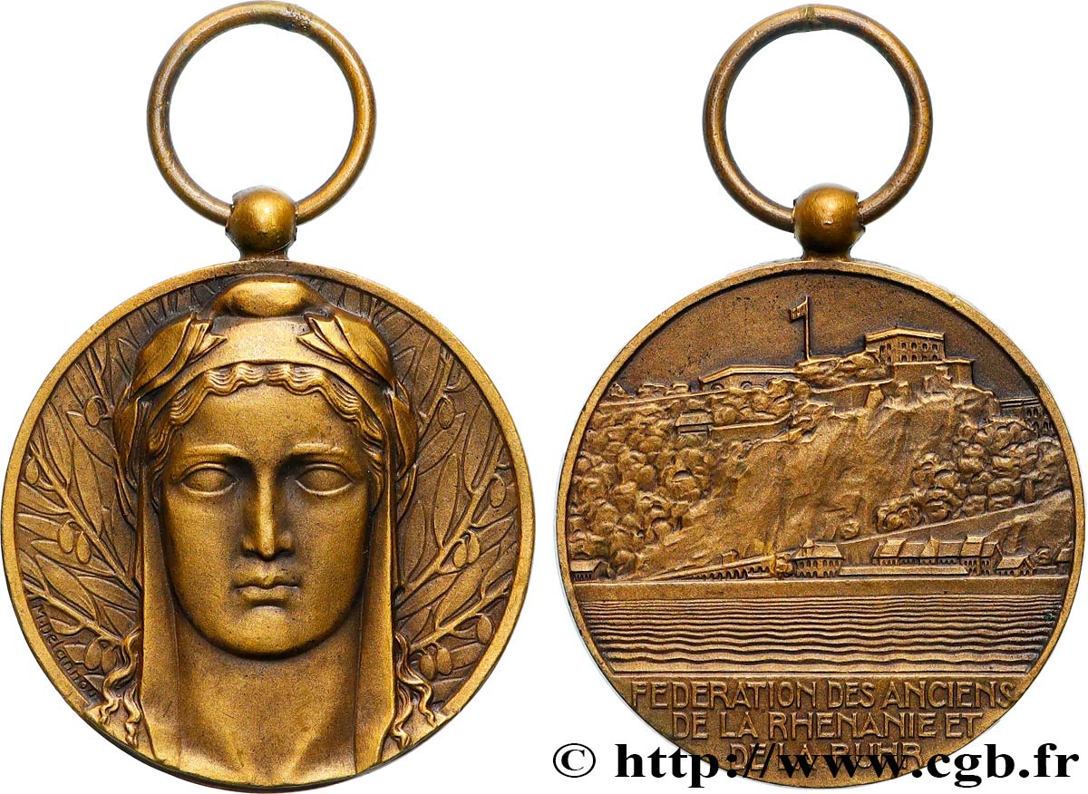 VIERTE FRANZOSISCHE REPUBLIK Médaille commémorative de l Occupation de la Rhénanie et de la Ruhr VZ