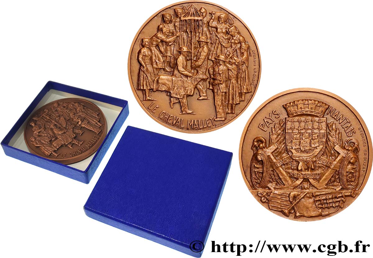 CINQUIÈME RÉPUBLIQUE Médaille, Le cheval Mallet TTB+