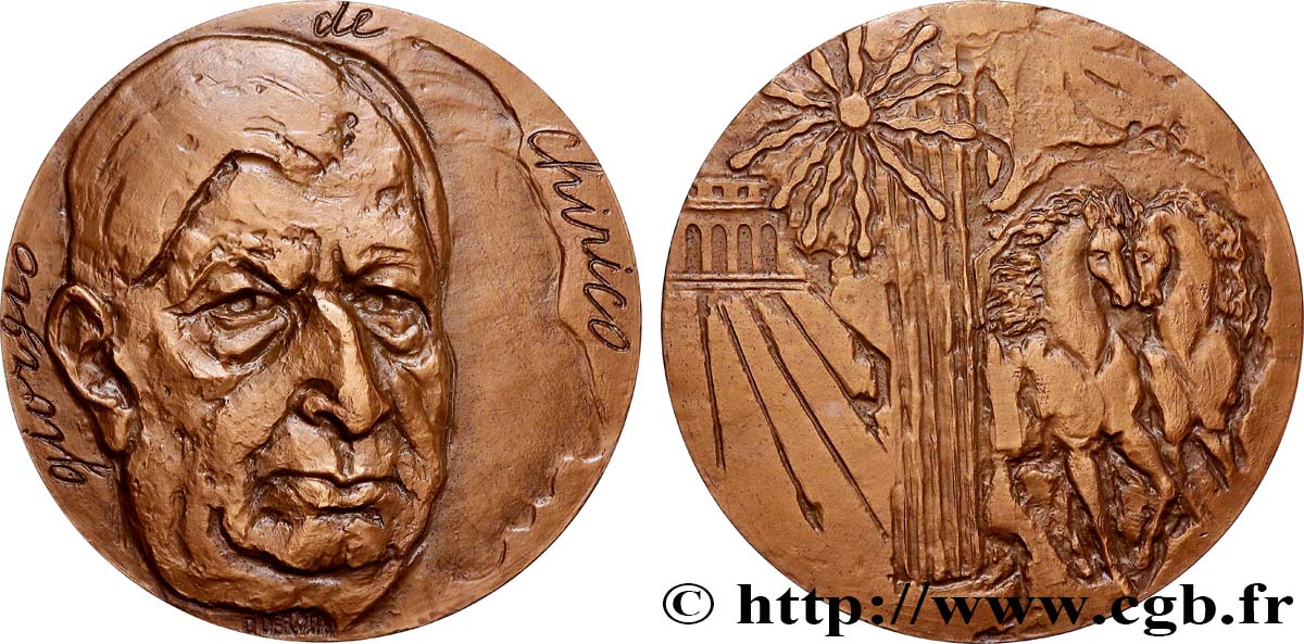 ARTISTS : ENGRAVORS, PAINTERS, SCULPTORS Médaille, Georgio de Chirico AU