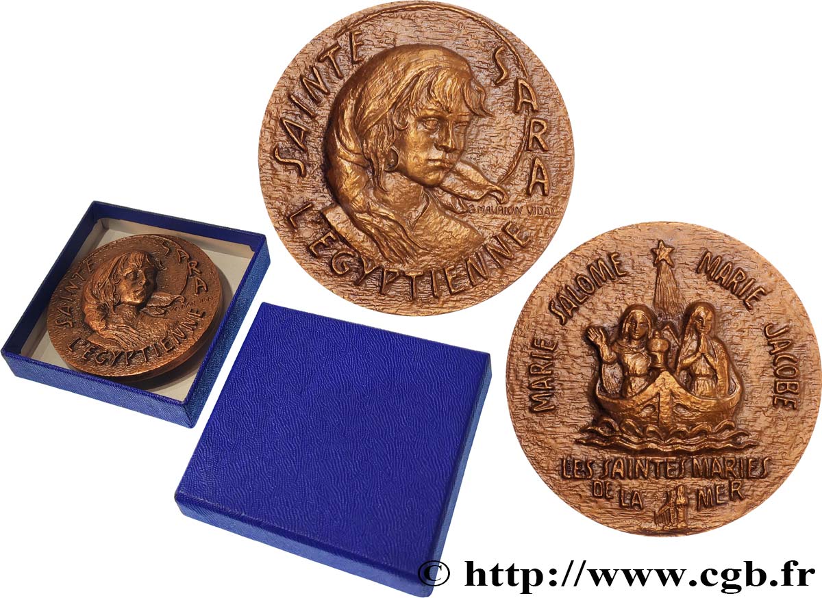 V REPUBLIC Médaille, Sainte Sarah l’égyptienne  AU