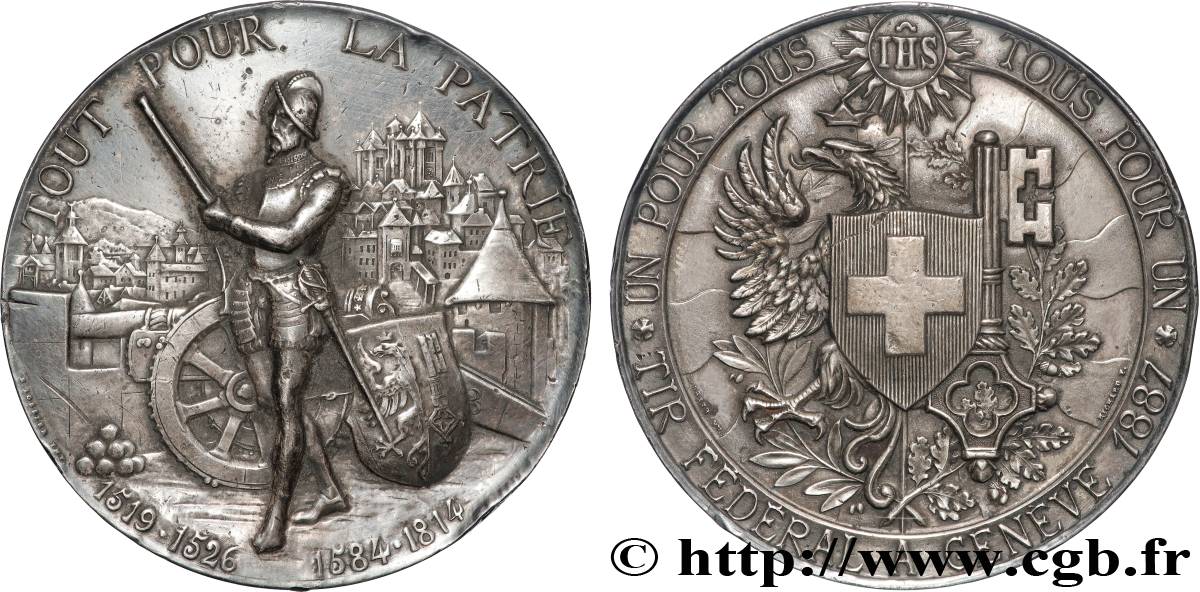 SUISSE Médaille, Tir Fédéral de Genève TTB