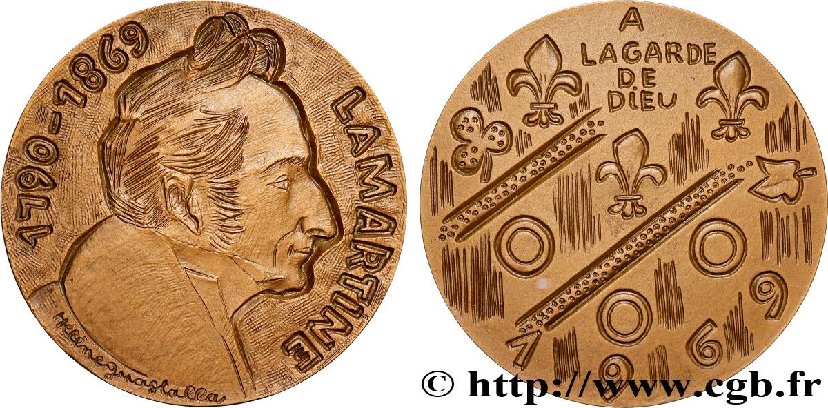 LITERATURE : WRITERS - POETS Médaille, Centenaire de la mort de Lamartine  AU