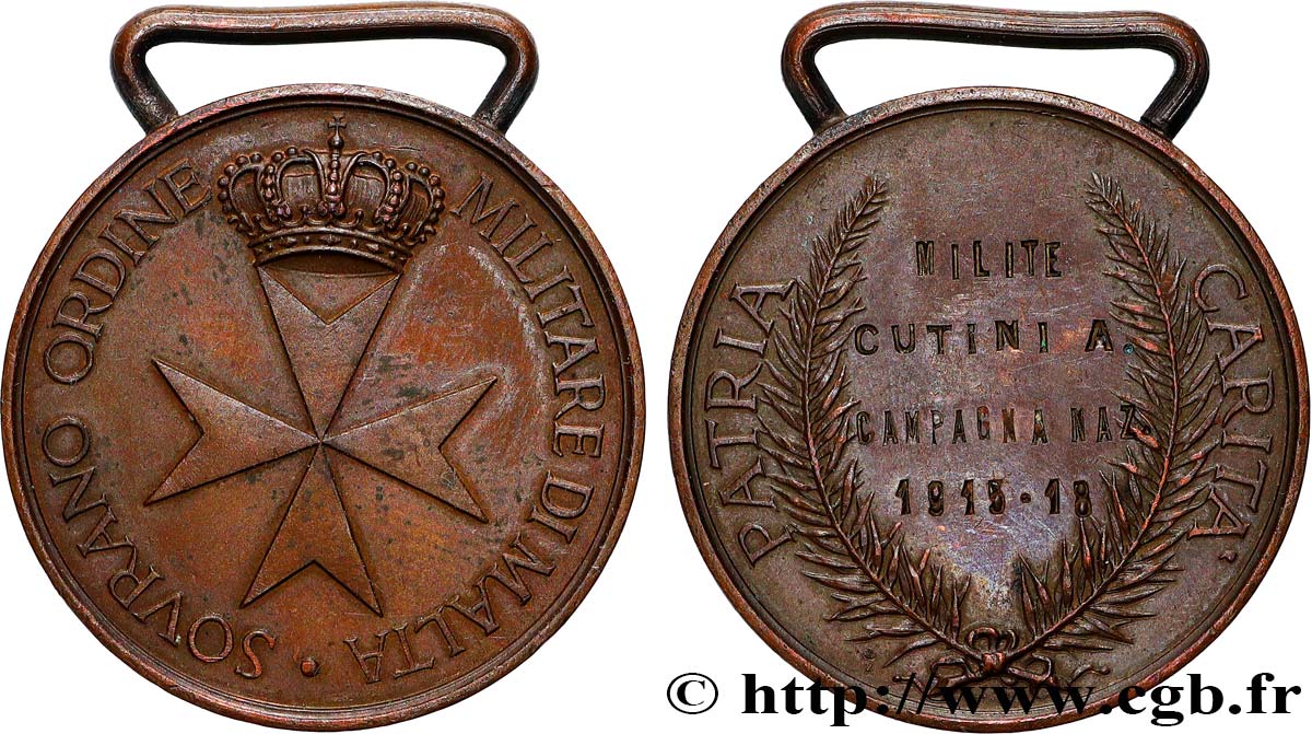 ITALIE Médaille du mérite, Ordre Souverain militaire de Malte TTB+