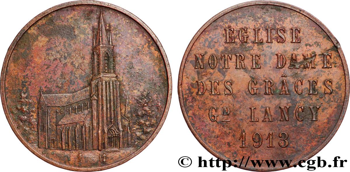 SWITZERLAND - REPUBLIC OF GENEVA Médaille, Église Notre-Dame des Grâces VF