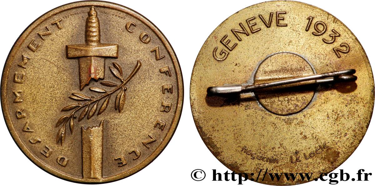 SWITZERLAND - REPUBLIC OF GENEVA Médaille, Conférence de désarmement AU