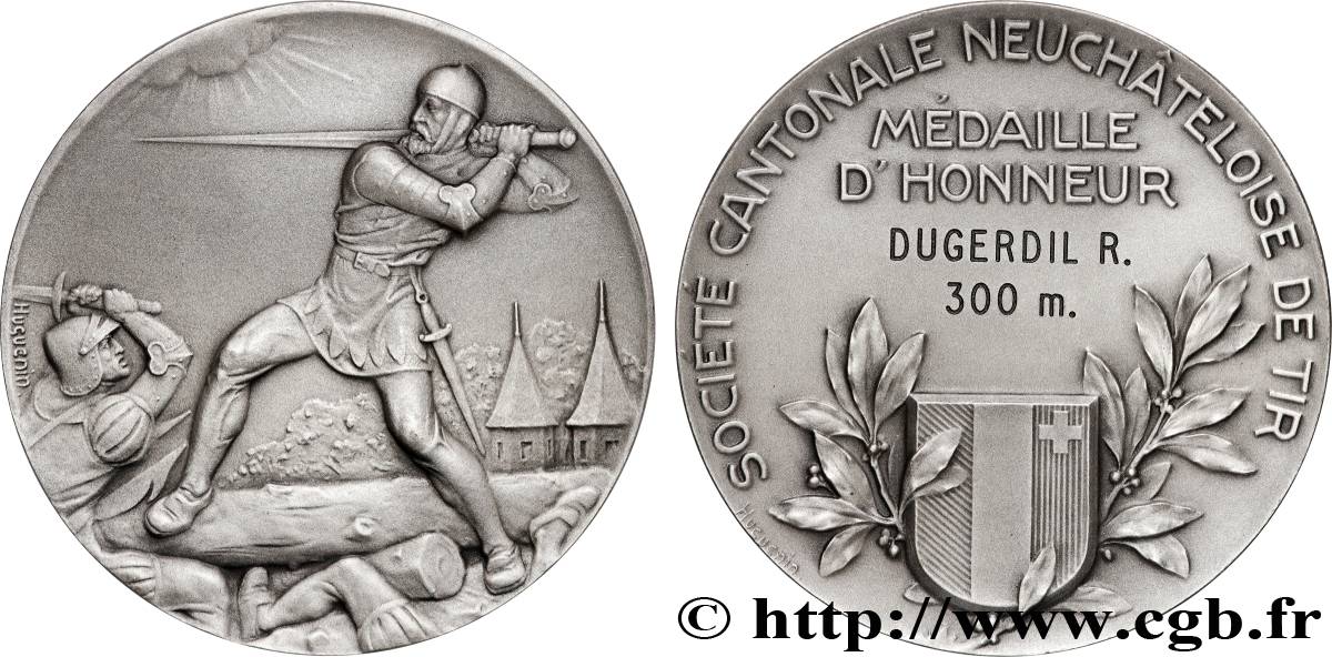 SVIZZERA - CANTON NEUCHATEL Médaille, Société neuchatêloise de tir SPL