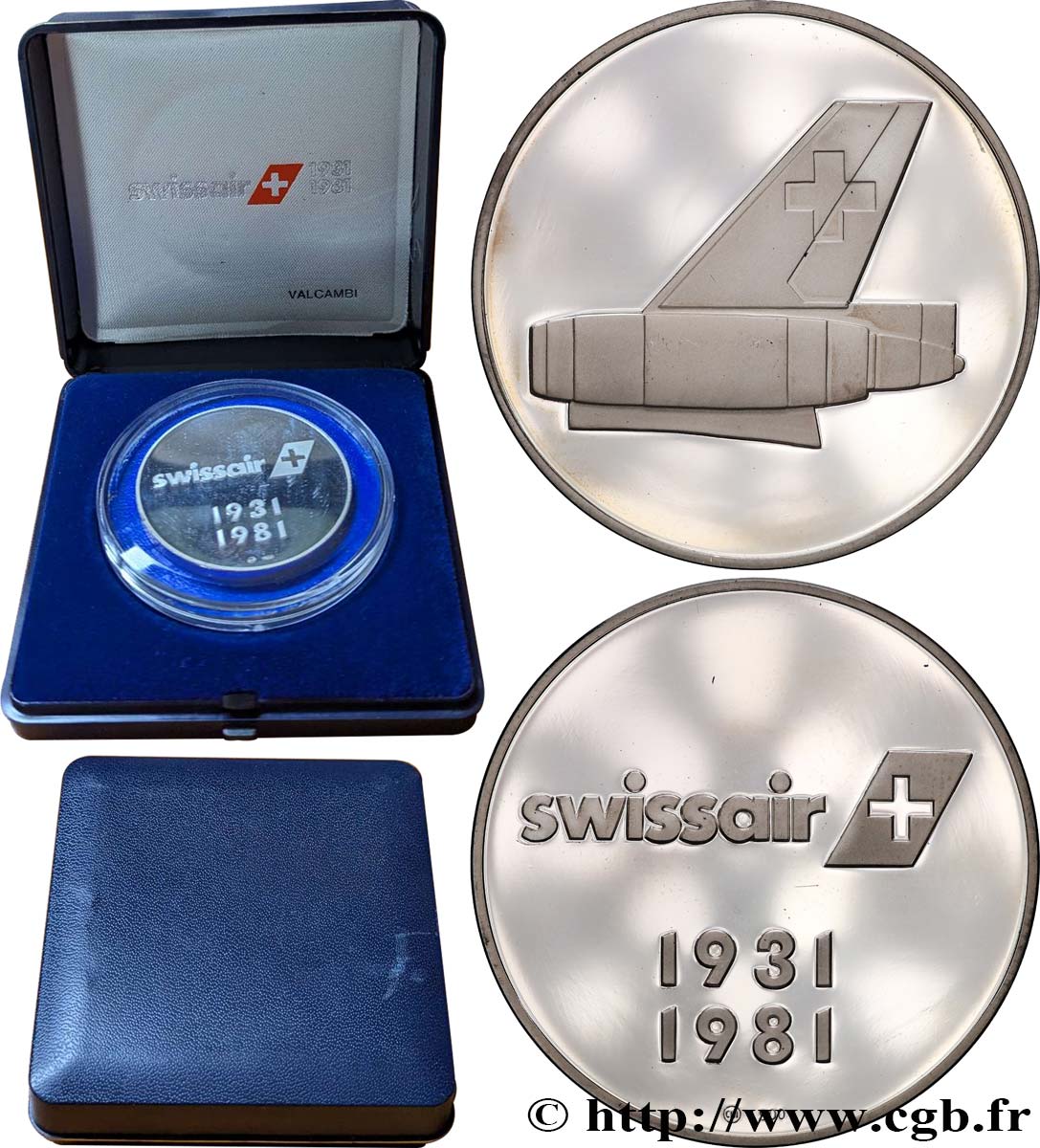 SUISSE Médaille, Swissair SUP