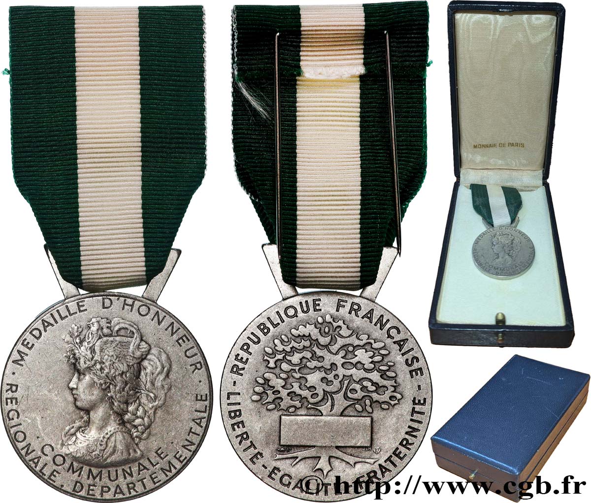 QUINTA REPUBBLICA FRANCESE Médaille d’Honneur communale, régionale, départementale q.SPL