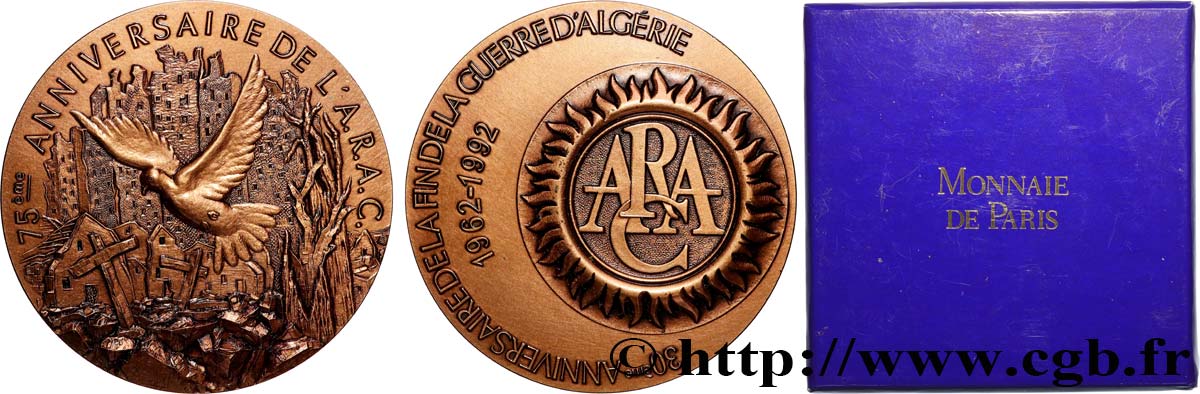 V REPUBLIC Médaille, 75e anniversaire de l’ARAC AU