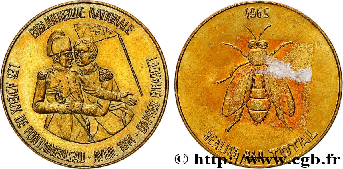 QUINTA REPUBBLICA FRANCESE Médaille, Bibliothèque nationale, Réalisé par total BB